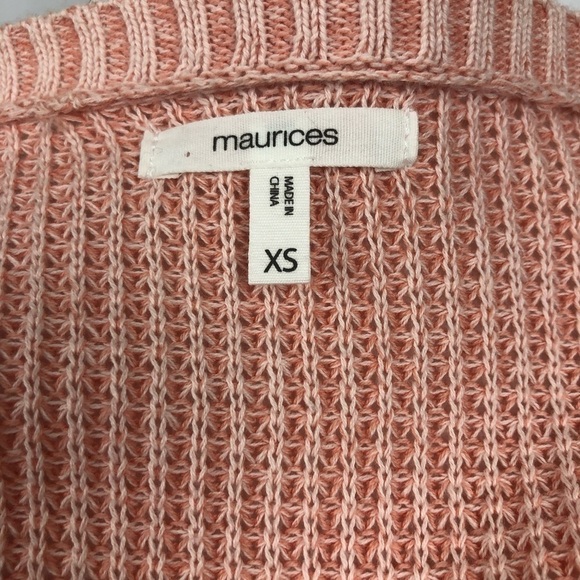 MAURICES Women’s Long Cardigan Sweater Sz XS Color Pink Long Sleeves - Picture 4 of 9